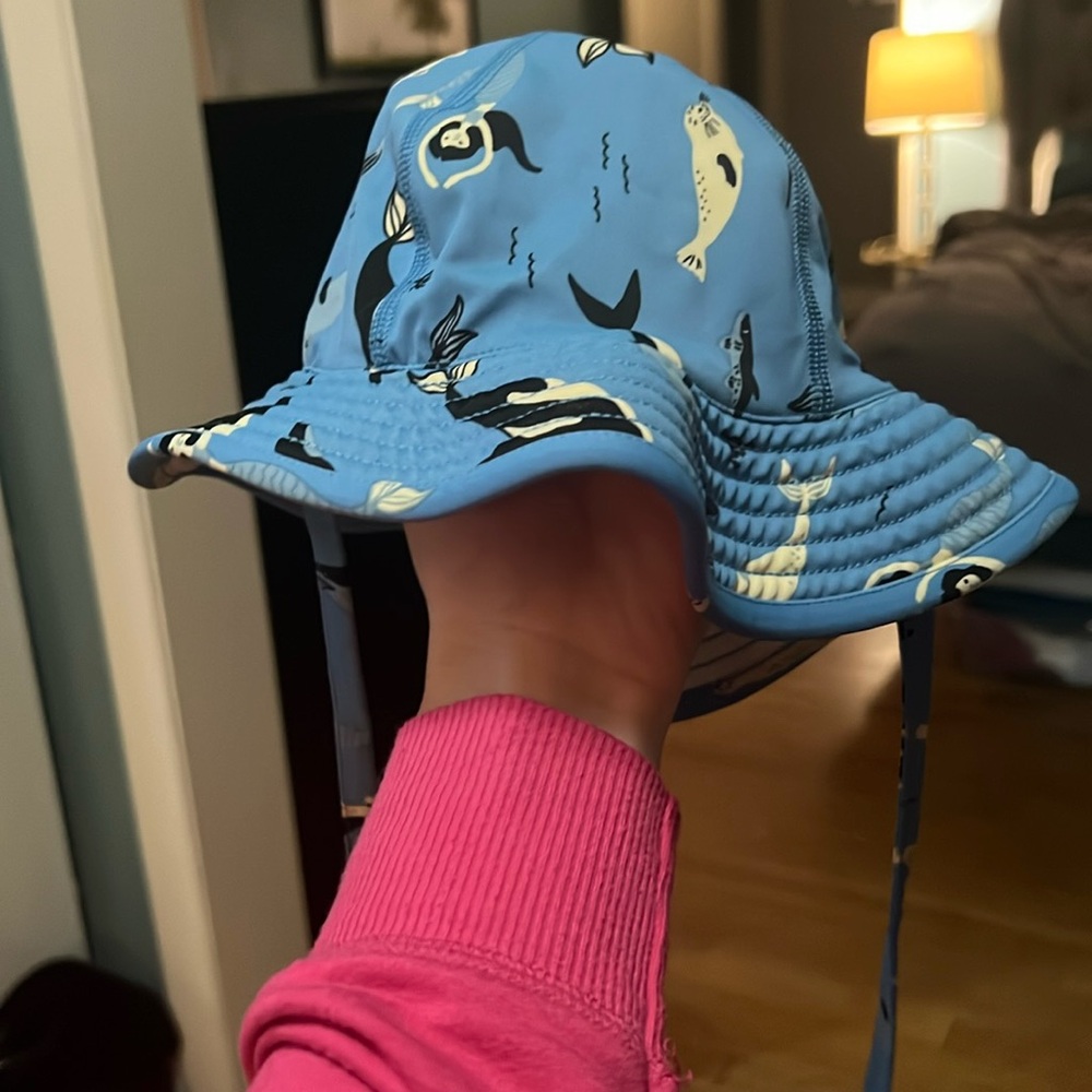Bathing suit material hat